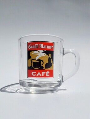 Vintage Grand Marnier Café Clear Glass Mug